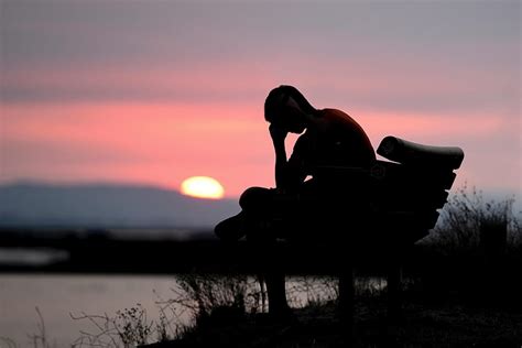 Silhouette, alone, sad, dark, sunset : , Sad Alone Man HD wallpaper ...