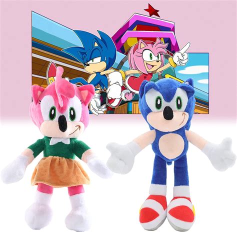 Buy 2pcs Amy sonic plush, Classic Sonic Plush, 20cm/7.9in Sonic The ...