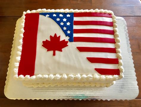 Canadian-American dual citizenship cake | America party, Usa party, Usa ...