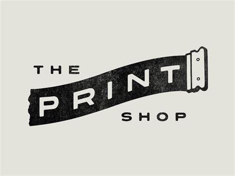 The Print Shop | Screen printing logo, Logo design, Print shop design