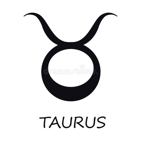 Taurus zodiac sign black vector illustration. Celestial bull esoteric ...