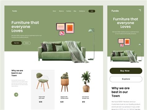 Furniture Landing Page Design by Ghulam Rasool 🚀 for Cuberto on Dribbble