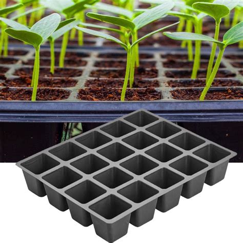 Gardening 24 Cells Propagator Seeding Tray Seed Germination Box with ...