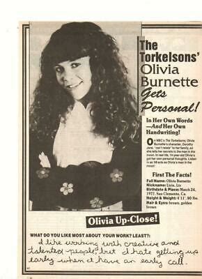 Olivia Burnette teen magazine pinup clipping The Torkelsons Teen Beat ...