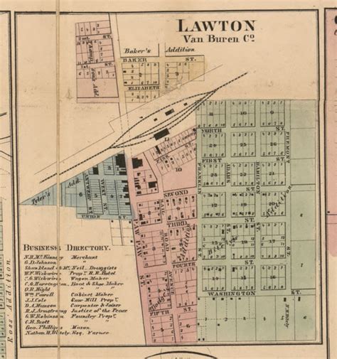 Lawton, Michigan 1860 Old Town Map Custom Print - Van Buren Co. - OLD MAPS