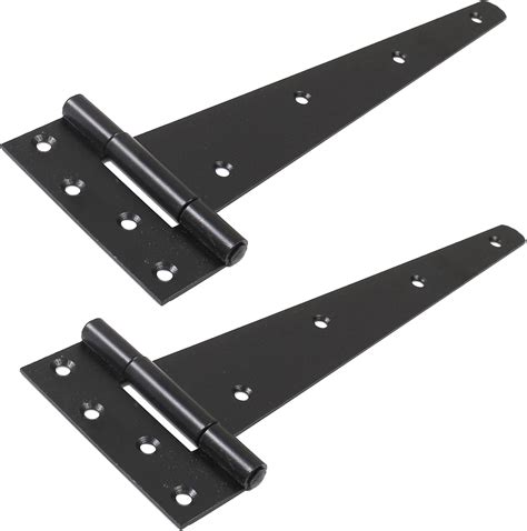 2 x noir 45,7 cm/450 mm Tee Charnières – Abri de jardin/portail/porte ...