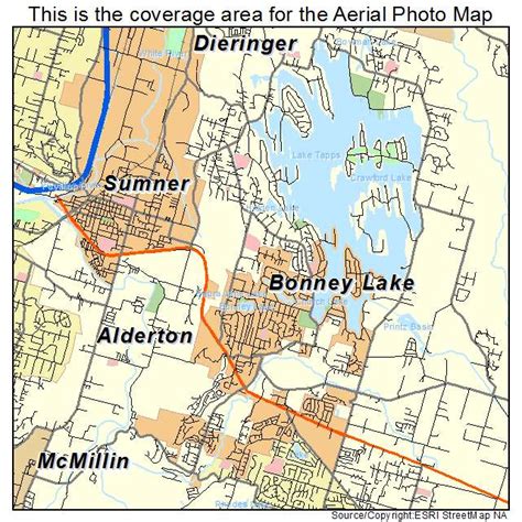 Aerial Photography Map of Bonney Lake, WA Washington