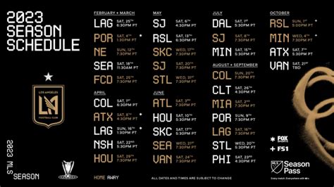 LAFC 2023 Schedule Now Here. Tickets On Sale. - East L.A. Sports Scene