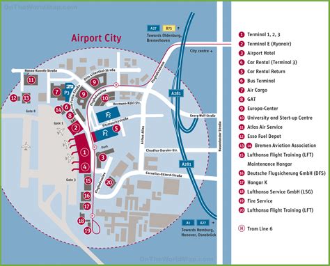 Bremen airport map