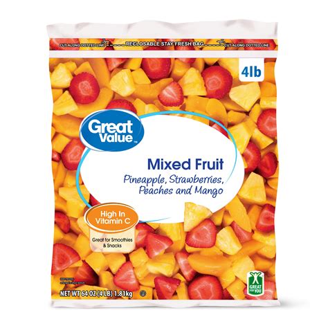 Great Value Frozen Mixed Fruit, 64 oz - Walmart.com