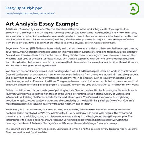 Art Analysis Essay Example | StudyHippo.com