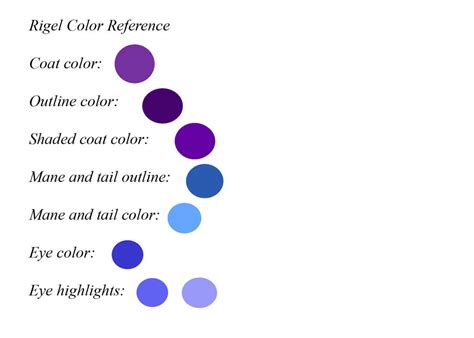 Prince Rigel color reference sheet by Dandric101 on DeviantArt