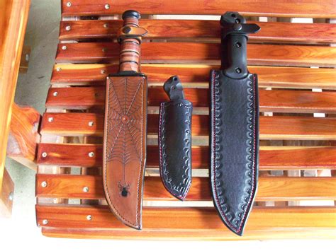 Leather Knife Sheath, Knife Sheath, Tooled Knife Sheath, Custom Knife ...