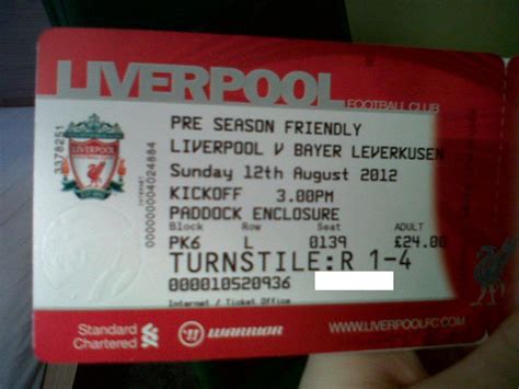 New style of ticket for Anfield - stylish : r/LiverpoolFC