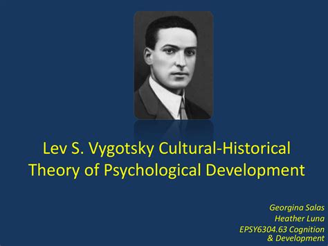 Lev S. Vygotsky Cultural-Historical Theory of