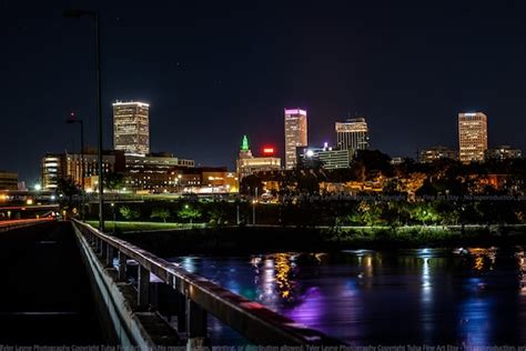 Tulsa Oklahoma Skyline at Night Wall Art Downtown Tulsa - Etsy