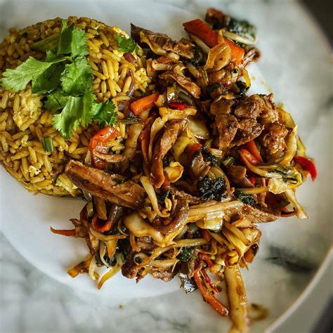 Hoisin Duck Stir Fry with Egg Fried Rice – Skinny Kitchen Secrets