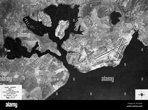 Pearl Harbor aerial view 1957 Stock Photo - Alamy