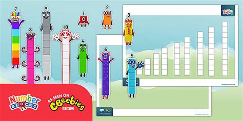 👉 Numberblocks: 1-10 Scene Cut-Out Activity - Twinkl