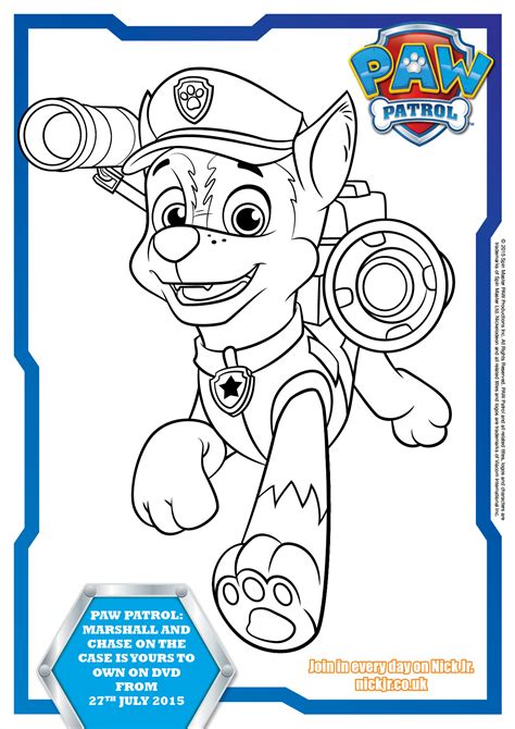 Paw Patrol Colouring Pages and Activity Sheets - In The Playroom