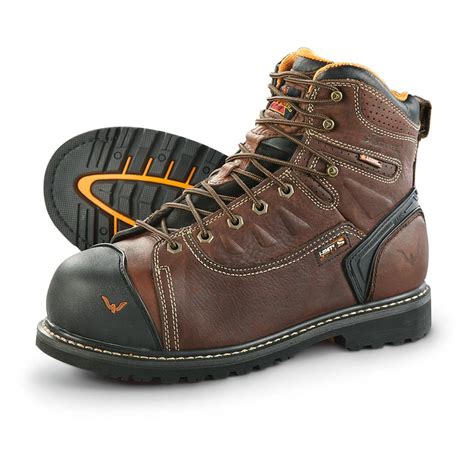 Thorogood Men's Waterproof Composite Safety Toe Work Boots, Brown ...