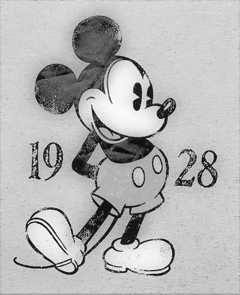 Mickey Mouse 1928 B W Photograph by Rob Hans