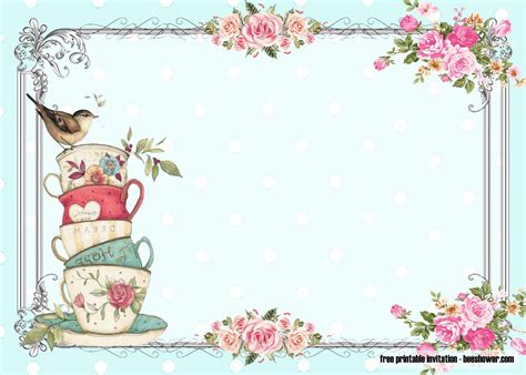 Free Printable Tea Party Invitations - Printable Word Searches