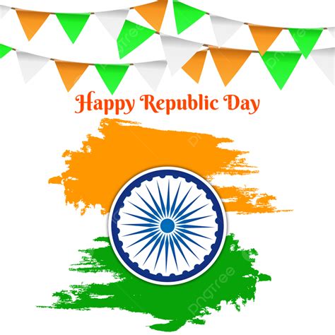 Happy Republic Day Vector Design Images, Happy Republic Day Transparent ...