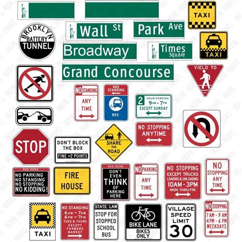 DESTINATIONS: New York City Road Trip NYC Street Signs Clipart ...