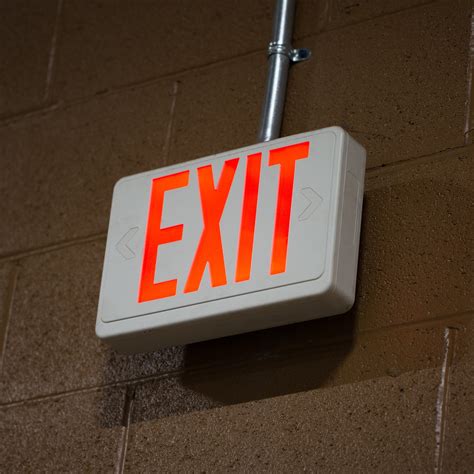 Red LED Exit Sign w/ Adjustable Arrows | WebstaurantStore