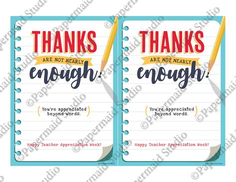 PRINTABLE Teacher Appreciation Week Card Teacher | Etsy