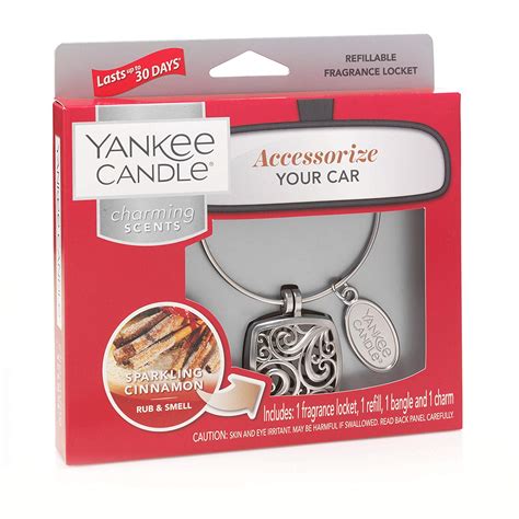 Yankee Candle Sparkling Cinnamon Scented Car Air Freshener Locket ...