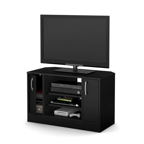 South Shore Axess Pure Black Storage Entertainment Center-10408 - The ...