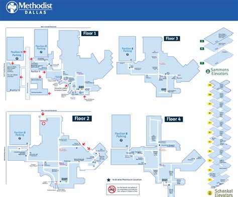 Methodist Hospital Campus Map - Dallas Map