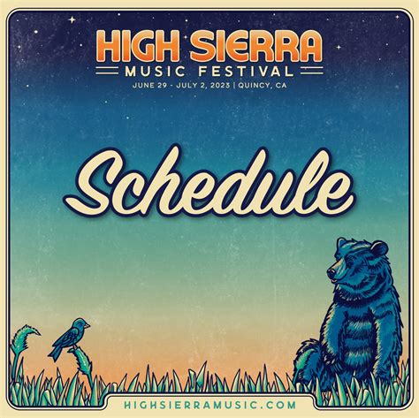 2023 SCHEDULE HAS ARRIVED! — High Sierra Music Festival