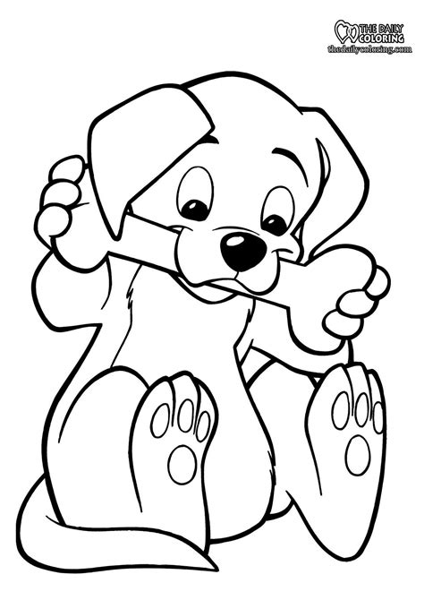 Puppy Coloring Pages - The Daily Coloring