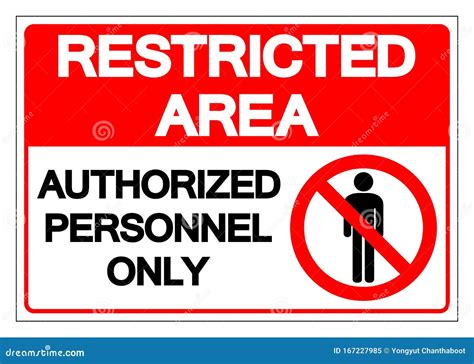 Restricted Area Authorized Personnel Only Sign