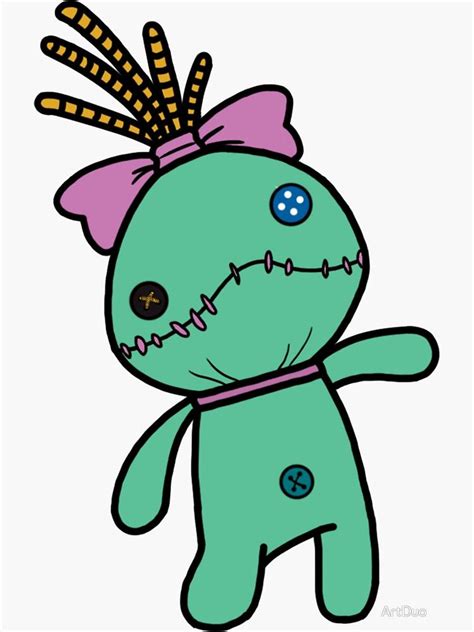 "Scrump the doll" Sticker by ArtDuo | Лило стич, Куклы вуду, Рисунки