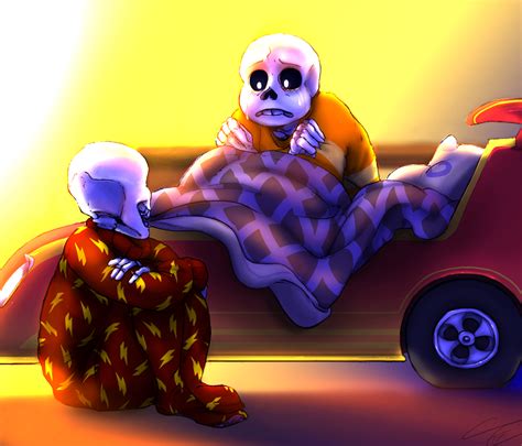 [ oc / fanart ] sans and papyrus when they were little! 💀💀 ( paps is ...