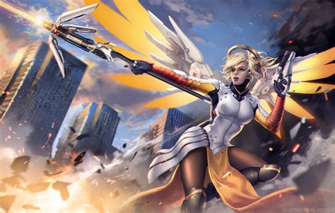 Mercy Overwatch Game Fanart Wallpaper,HD Games Wallpapers,4k Wallpapers ...