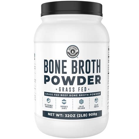 Buy Broth Powder, 2lb Pure Grass Fed Beef Broth Protein Powder ...