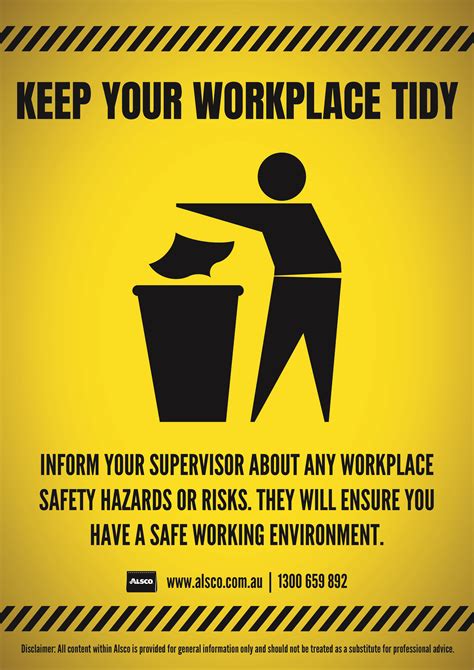 Tidy Workplace Safety Posters Safety Posters Australia | Images and ...