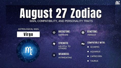 August 27 Zodiac Sign Personality - Astral Zodiac