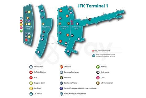 JFK Terminal 1 - Terminal 1 JFK Map, Stores, Restaurants