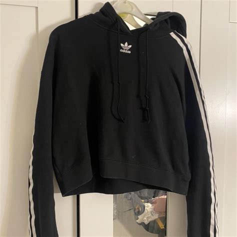 adidas cropped hoodie, worn only a couple of... - Depop