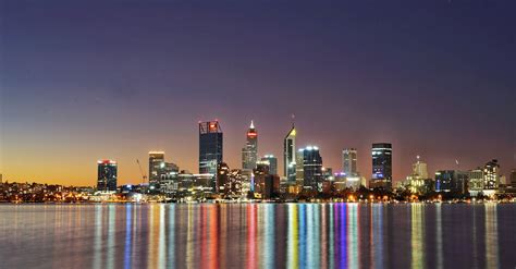 Perth Skyline at Sunset · Free Stock Photo