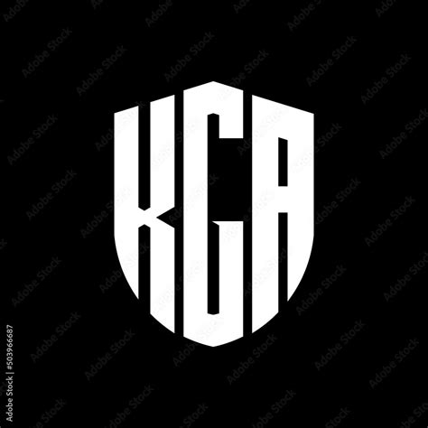 KGA letter logo design. KGA modern letter logo with black background ...