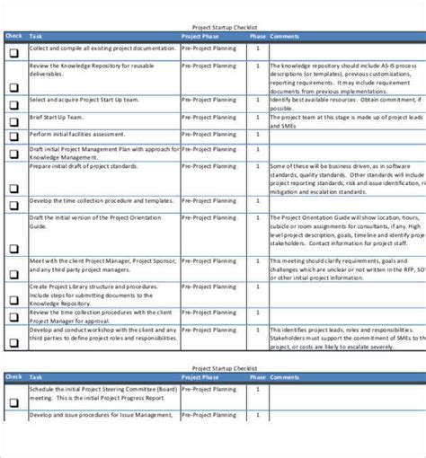 FREE 16+ Project Checklist Samples & Templates in Excel | PDF | MS Word ...