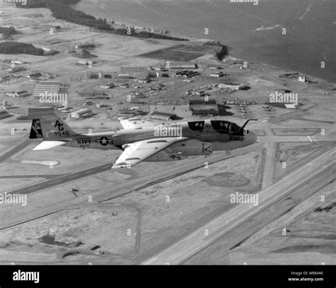 EA-6B Prowler of VAQ-133 over NAS Whidbey Island in 1973 Stock Photo ...