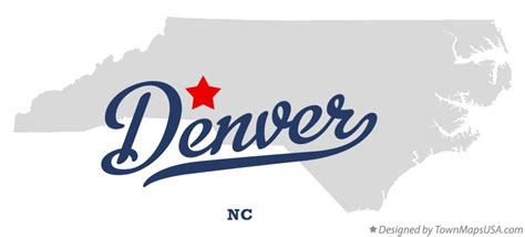 Map of Denver, NC, North Carolina